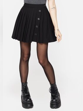 Disturbia Moonage Pleated Mini Skirt Size 14 Celestial Whimsygoth Emo Grunge